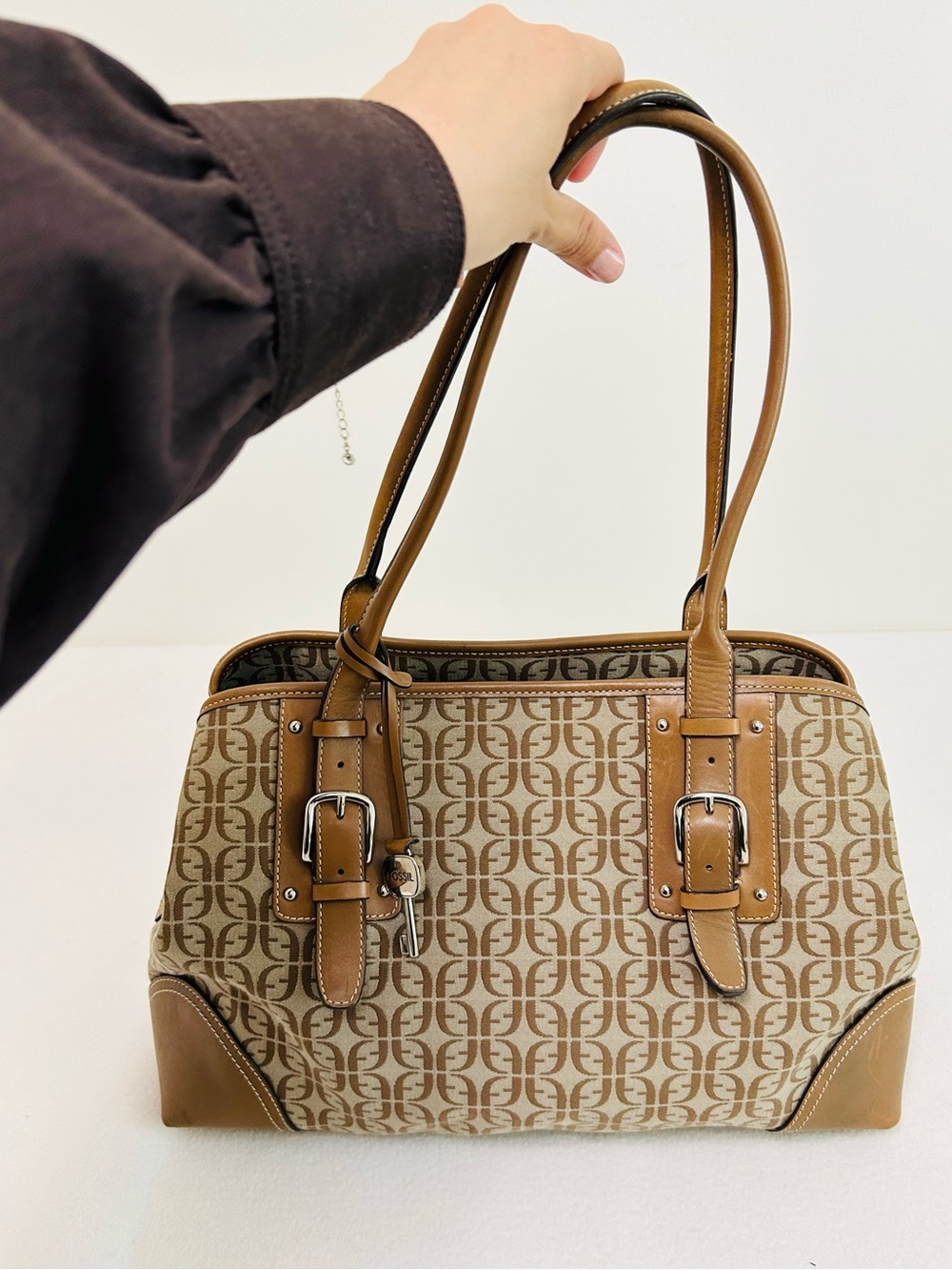 Fossil Monogram Tote Bag